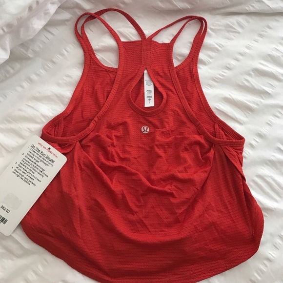 NWT size 2 lululemon red crop top tank!! - Picture 2 of 3